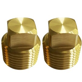 1/2" NPT Solid Brass Drain Plugs commonly Used in Boat Hulls, 2 Pack Solid Brass Boat Hull Spare Garboard Drain Plug for Bayliner Four Winns Glastron Larson Sea Ray Starcraft and Many Other Models