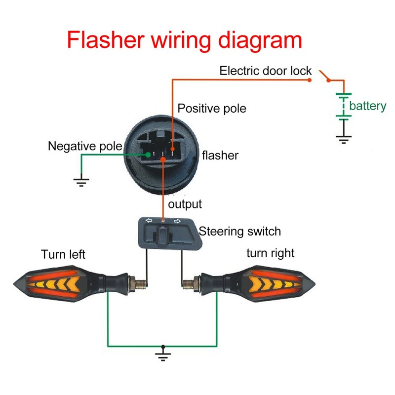 Fafeicy DC 12,8 V Motorrad LED Flasher Relais LED Blinker