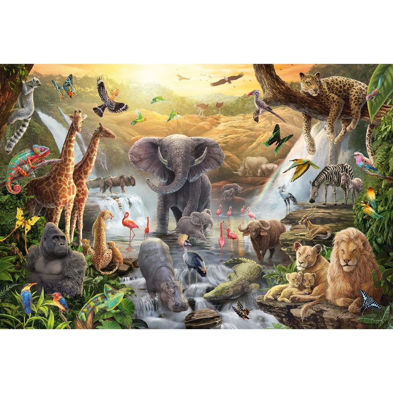 Schmidt Spiele Animaux 56454 Animals in Africa, 60 Pieces, Children's