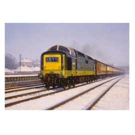Class 55 Deltic Diesel Locomotive Engine Railway Train Christmas Xmas Card