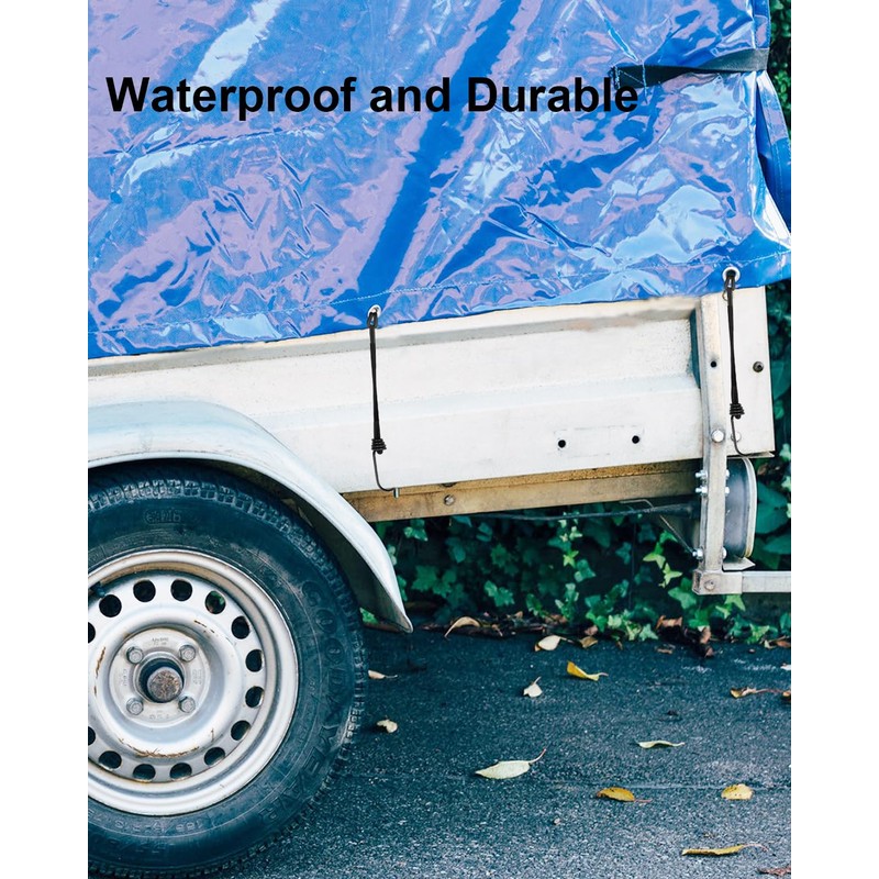 Bungee Cords with Hooks 25 Pcs - 8 Inch Elastic