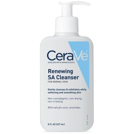 CeraVe Salicylic Acid Cleanser | 8 Ounce | Renewing Exfoliating Face Wash with Vitamin D for Rough and Bumpy Skin | Fragrance Free