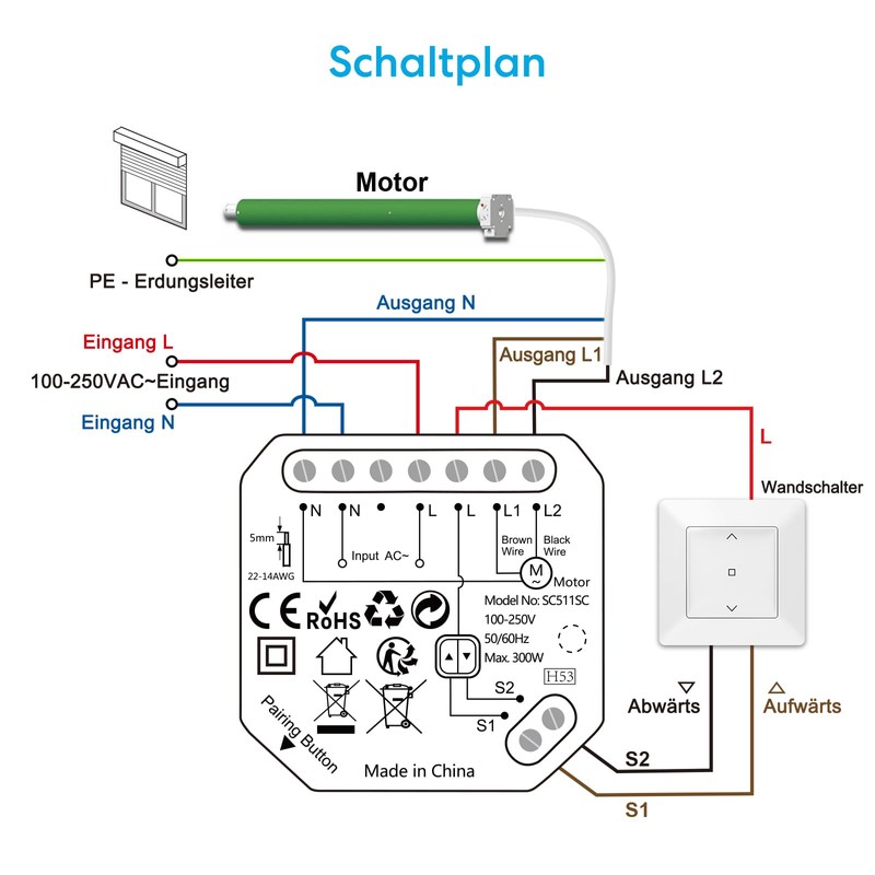 LoraTap Wireless Receiver Module for Roller Shutters Only Compatible with