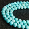 60 abalorio redondas sueltas de 6 mm de color turquesa