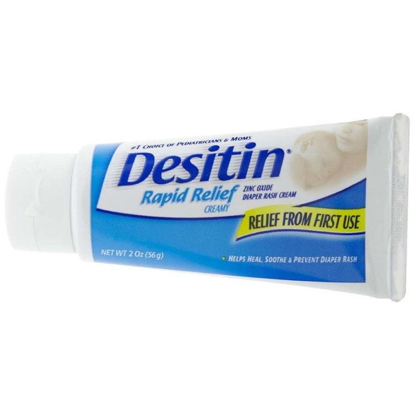DESITIN Rapid Relief Diaper Rash Creamy Ointment 2 oz (Pack of 4)