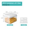Ankou Airtight Container Set (1000ml 4 Pcs) Stackable One Press