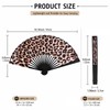 Kemay Large Foldable Clack Hand Fan Leopard Print Rave Fan