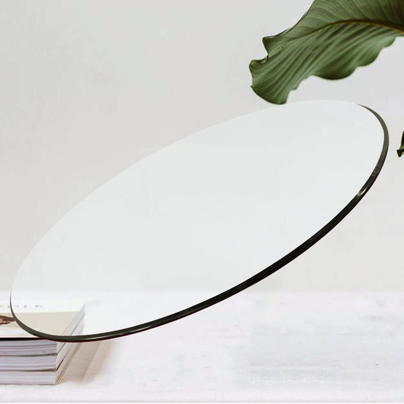 TesNus 18" Clear Round Glass Table Top, 1/4" Thick Tempered