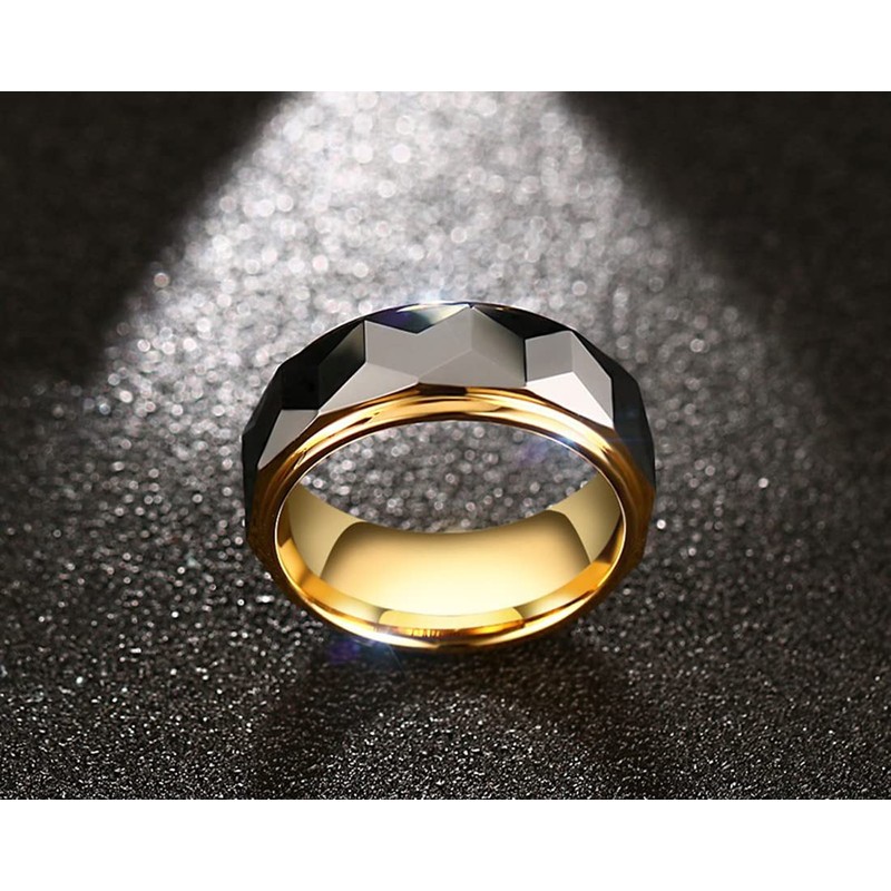 Rockyu Jewelry Accessories Tungsten Ring Men's Ring Simple Carbide Durable