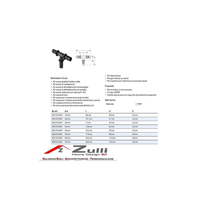 Geberit Exhaust Systems Mepla Tee Pres. interm. Equal D.20