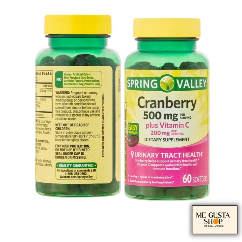 Spring Valley Cranberry 500mg Plus Vitamin C 200 mg per