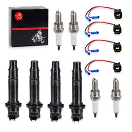 Ignition Coil & Plug w/Spark Plug For Yamaha YZF-R1 2002-2006 YZF-R6 2006-2007 FZ1 2006-2014 Vmax 1700 2009-2020 FZS1 2015