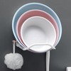 3PCS Washbasin Hanger Plastic Punch Free Bathroom Basin Storage Rack