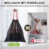 OKKEAI Black Bin Liners 10 L with Drawstring Small Bin