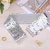 CABODYALS 73mm Silver Wide Elastic Glitter Sequin Dance Belt for