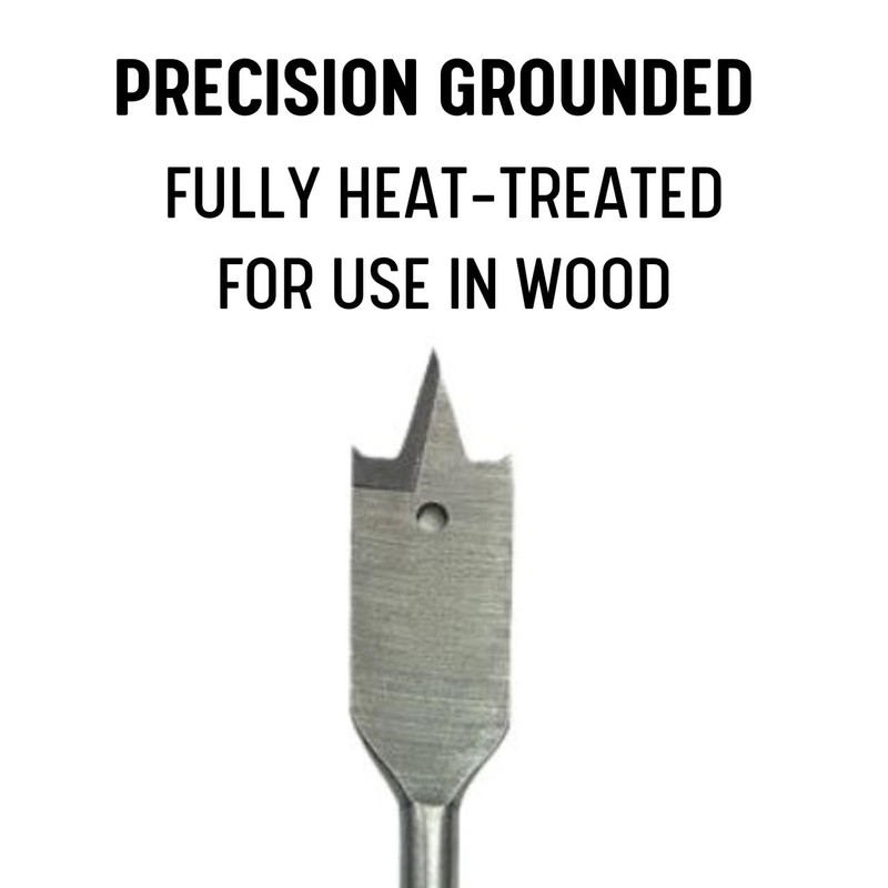 Drill America 6 Piece Spade/Paddle Drill Bit Set for Wood,