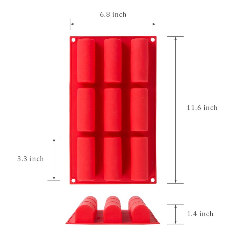 Webake Twinkie Pan - Molde de silicona para tartas 3D,