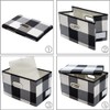 PRANDOM Large Collapsible Storage Bins with Lids [3-Pack] Fabric Foldable