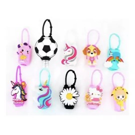 Tton Estuche Para Gel Con Funda Holder Personajes Silicón 3 Pzas