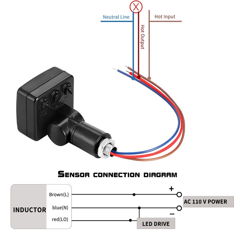 ONEVER Motion Sensor Outdoor Switch PIR, Light Beam Sensing Switch