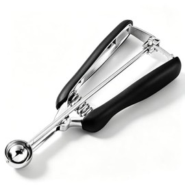 Mini cuchara para galletas de 1 cucharadita, cuchara para galletas de 1 pulgada, cuchara para melón, mini cuchara para helado, buenos agarres suaves, 