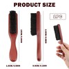 Stiff Boar Bristle Beard Brush with Pear Wood Handle Promotes