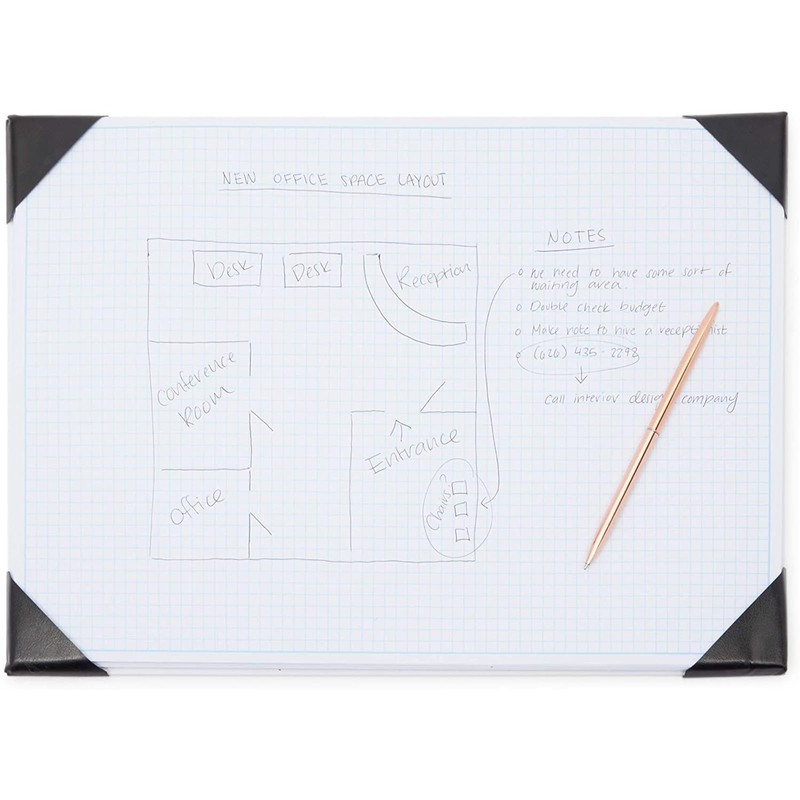 Stockroom Plus Large Desk Blotter Graph Paper Pad - Refillable