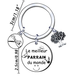 YUANSI Godfather Gift for Men, Best Godfather, Jewellery, Godfather, Christening, Pregnancy Announcement - Gift for Future Godparents - Gift for Christmas, Birthday, Godfather -, 6, L