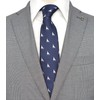 ZENXUS Sports and Game Ties for Men, Designer Necktie Navy,