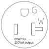 Parkworld 886351 Adapter Cord Locking L6-15 Plug to 5-20 (5-15)