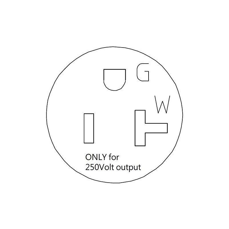 Parkworld 886351 Adapter Cord Locking L6-15 Plug to 5-20 (5-15)