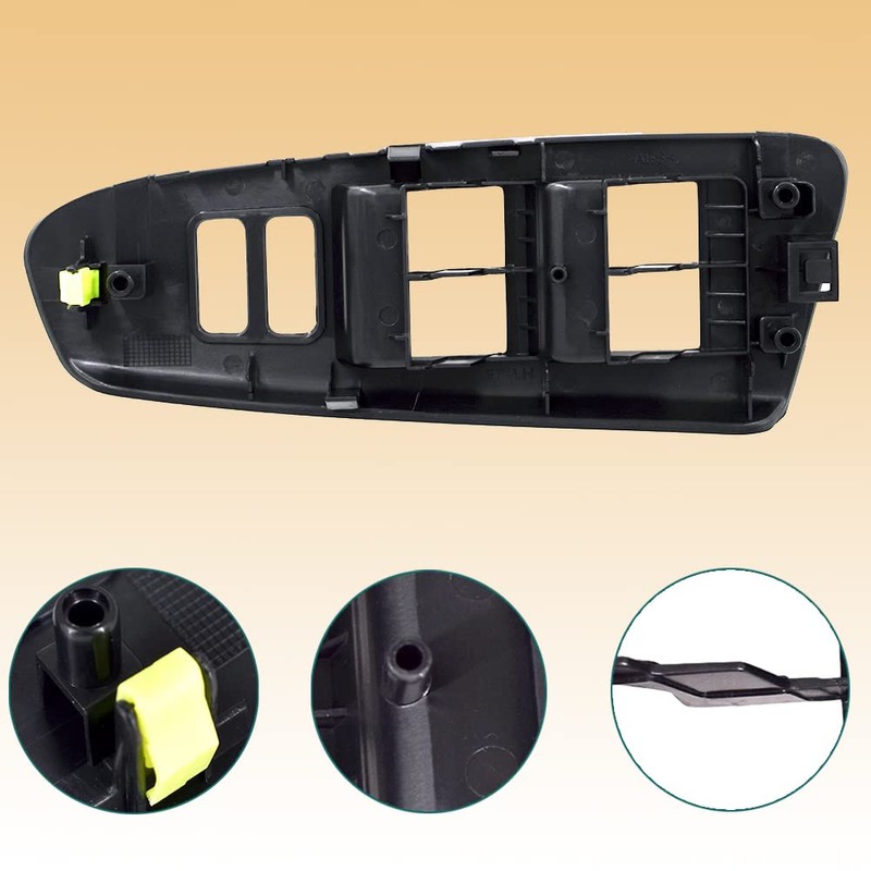 Door Window Switch Bezel Left Driver Side Fits for 2012-2015