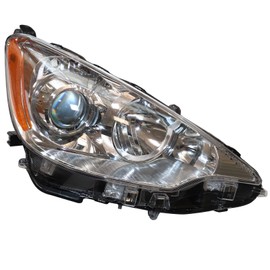 MaldHau For 2012 2013 2014Toyota Prius C Headlight Assembly Halogen Headlight Left Driver and Right Passenger Side Headlight Left&Right Front Headlamp 8111052E81 8115052E81 (LH+RH)