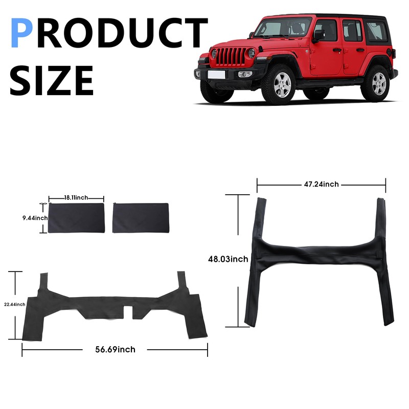 sukemichi Roll Bar Padding Protectors for Jeep JL, Full Cover