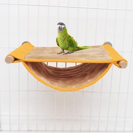 Bird Hammock Bunk Bed, Bird Nest Caves, Sleeping Places, Bird Nest Bunk Bed, Bird Cage Accessories, Suitable for Budgies, Birds, Hamsters, Gerbils, 23 x 16.5 cm