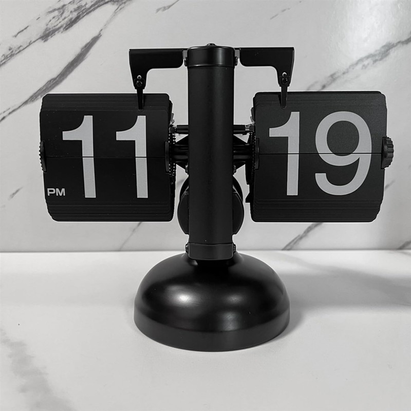 Rolling Alarm Clock Auto Flip Digital Clock Home Decors Retro