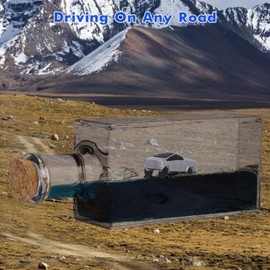 Honsheng Unsinkable Cyber Truck Pickup Car Toy Model Acrylic Paperweight Desk Decorations Liquid Wave Cruise Ship Fluid Drift Bottle Boat in a Box Toys