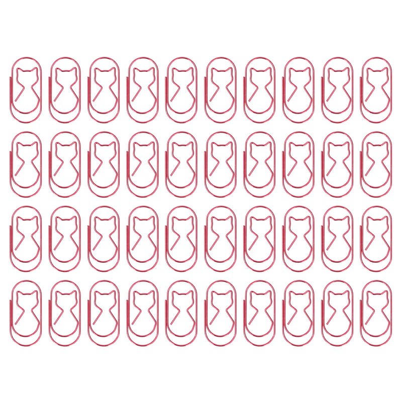 4 Box Cute Cat Paper Clip Fun Shaped Plated Surface