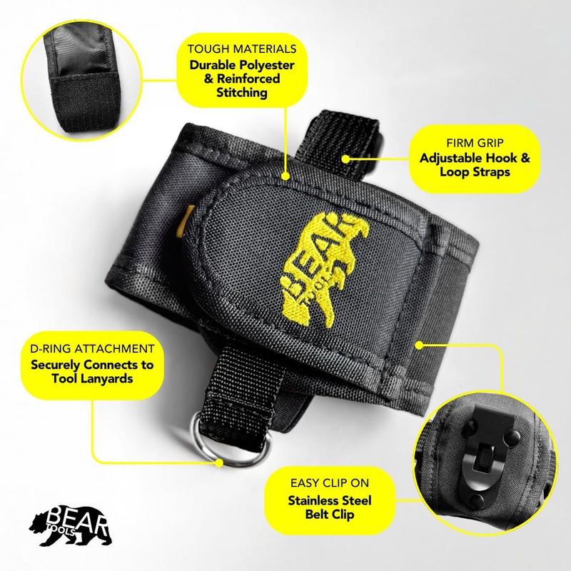 Tape Measure Holder with Belt Clip – Secure Tool Tethering