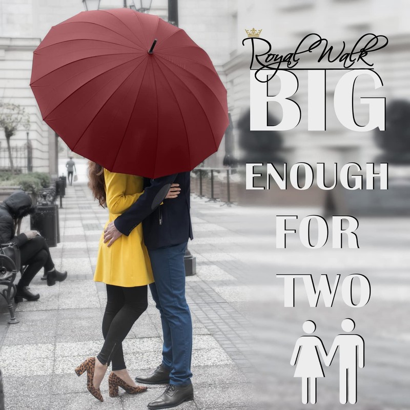 Royal Walk Large Windproof Umbrella for 2 People, 54 Inch,