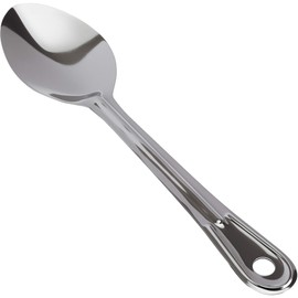 Super Strong, Ergonomic 11 in Serving Spoon 1 Pk. Big, Solid Stainless Steel Spoons for Cooking, Baking and Basting. Best Kitchen Flatware for Buffet and Banquet Service in Restaurants and Homes