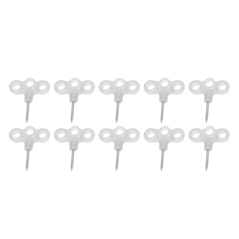 10pcs Luminous Camping Tent Pegs Set ABS 3 Hole Screw