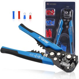 X-COTEC Wire Stripper & Crimping Tool (3-in-1 Automatic) - Automatic Cable Stripper with 60 Connections | Precision Tool for Stripping, Crimping & Cutting (0.2-6 mm²) | Non-Slip Handle