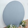 Tableclothsfactory 7.5ft Matte Dusty Blue Round Spandex Fit Wedding Arch