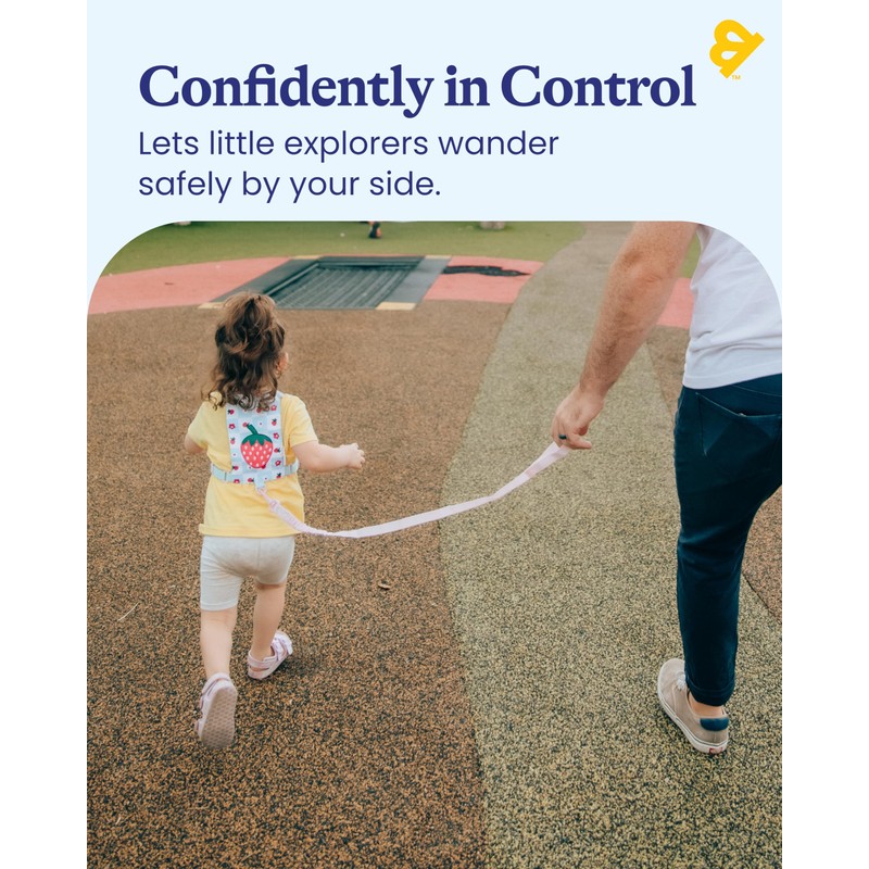 GoldBug Toddler Safety Harness and Bungee Tether - Patchwork Berry