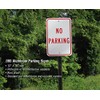 Motorcycle With Right Directional Parking Arrow Sign 12" wide x