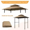 Figfeu Grill Gazebo Replacement Canopy Roof Figfeu 5x8 Double Tiered