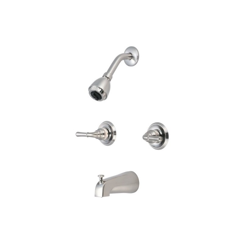 Olympia P-1230 Elite Two Handle Tub/Shower Set in PVD Brushed