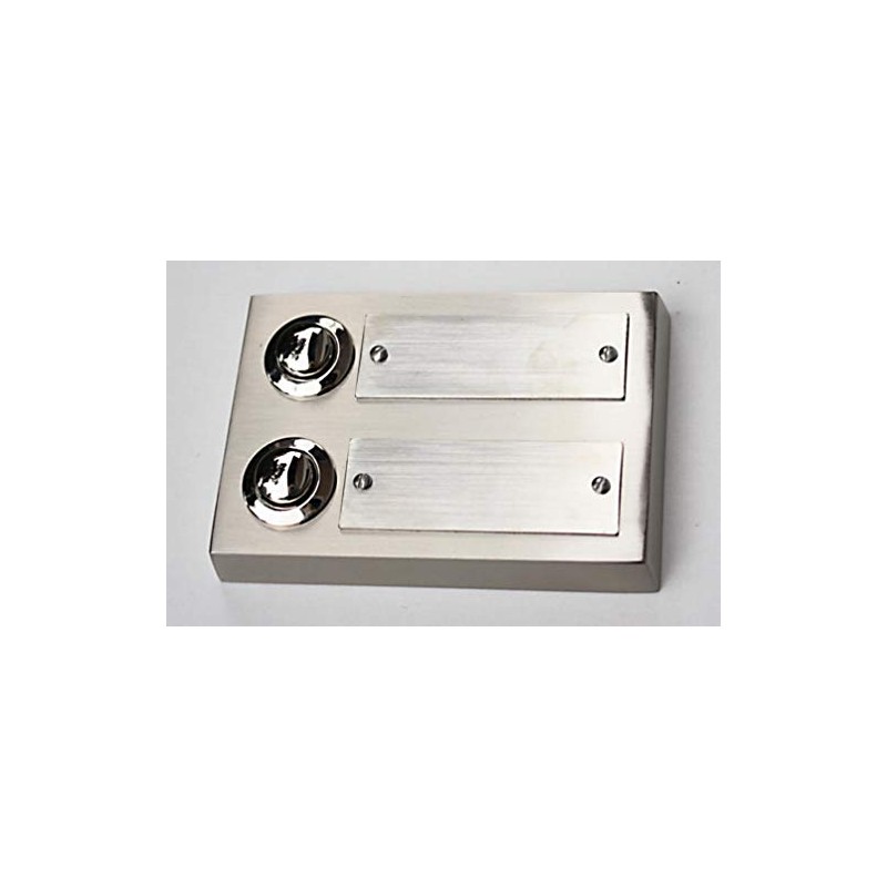 UNITEC Surface-Mounted Stainless Steel Double Bell Push Button