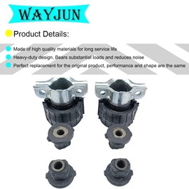 WayJun 1644600029+1643231185 4 pcs Front Steering Rack Mount Bushing+ 4 Pcs Front Suspension Stabilizer Sway Bar Bushing Compatible with Select Mercedes GL320 GL450 ML320 Models